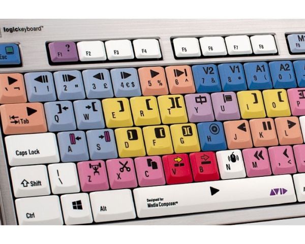 LOGICKEYBOARD QWERTY PC Slim Line clavier QWERTY, USB, Avid Media Composer